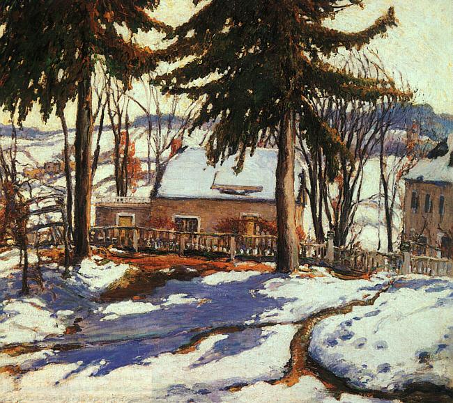 Charles Reiffel February Thaw, Silvermine Connecticut France oil painting art